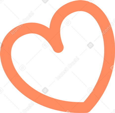 контур сердца в PNG, SVG