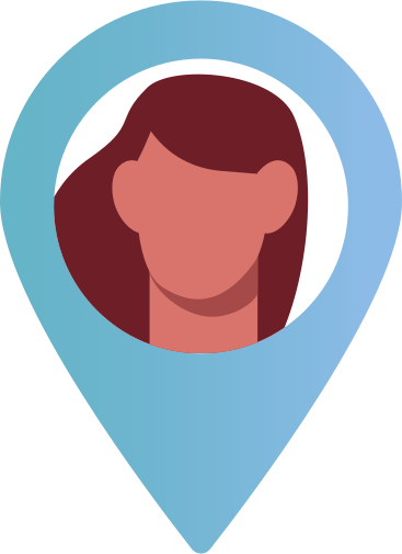 avatar einer benutzerin im geolokalisierungssymbol PNG, SVG