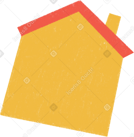 yellow house Illustration in PNG, SVG