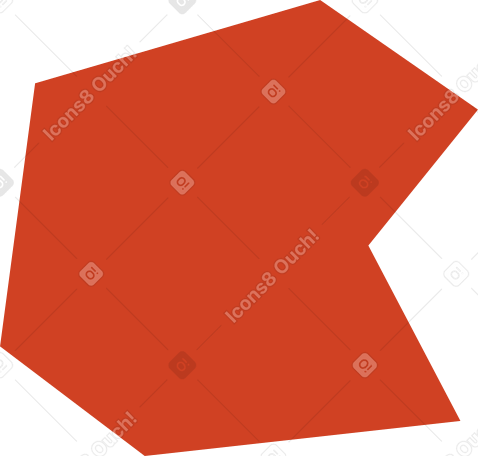 red polygon Illustration in PNG, SVG