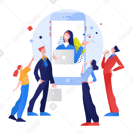 Business meeting Illustration in PNG, SVG