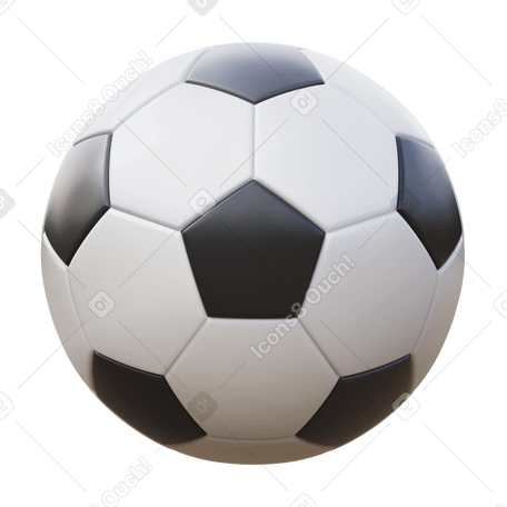 3D soccer ball PNG, SVG