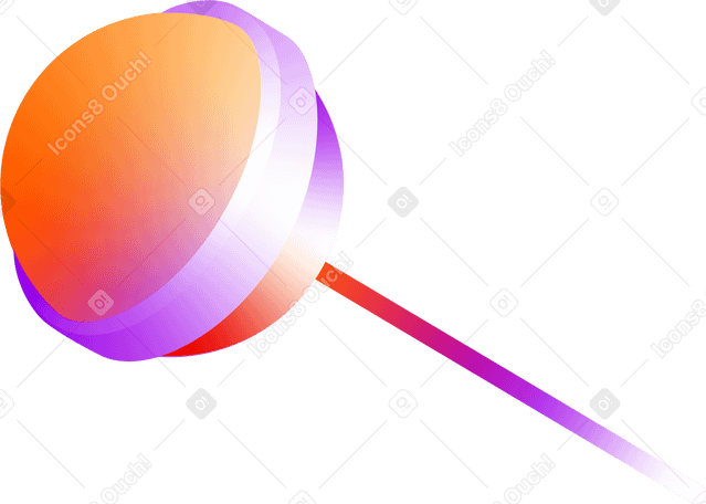 Pirulito multicolorido isométrico PNG, SVG