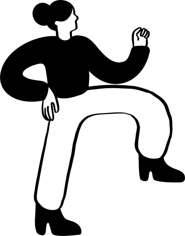 Женщина стоит на одной ноге в PNG, SVG
