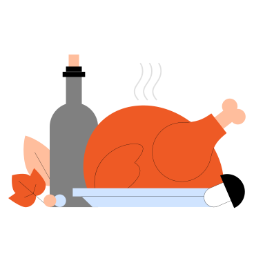 Thanksgiving turkey for festive dinner PNG, SVG