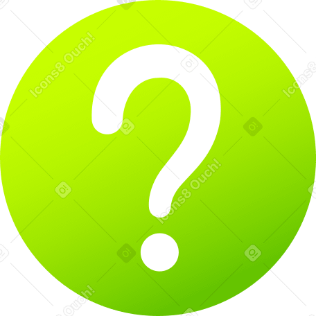 green circle with a question mark в PNG, SVG