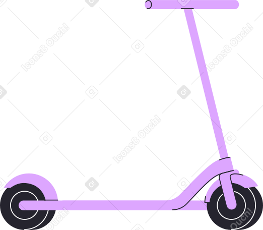 light purple scooter Illustration in PNG, SVG