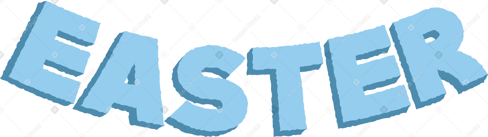 easter word Illustration in PNG, SVG