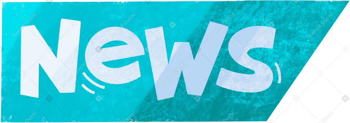 inscription news on a blue background Illustration in PNG, SVG