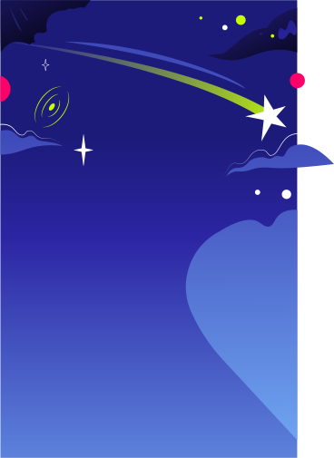 galaxy background with shooting star PNG, SVG