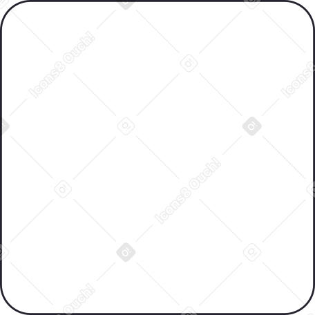 big white square with rounded corners PNG, SVG