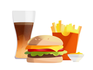 Fast food combo PNG, SVG