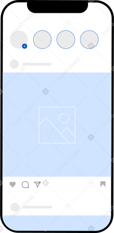 Display dello smartphone con instagram PNG, SVG