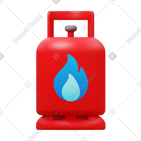 3D gas bottle PNG, SVG