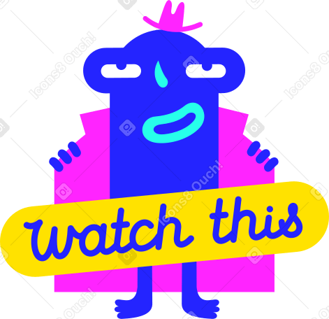 lettering sticker watch this exhibitionist Illustration in PNG, SVG