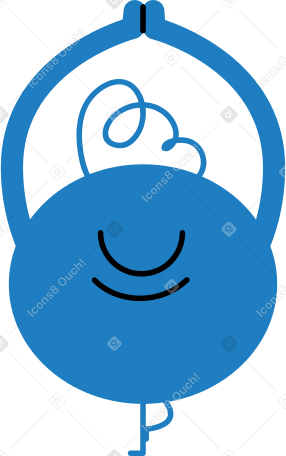 blue character does yoga Illustration in PNG, SVG