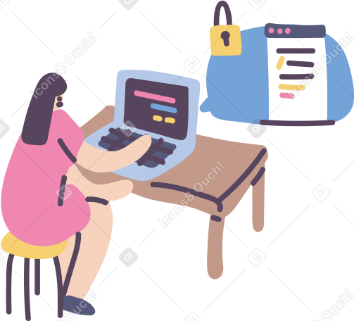 Information security Illustration in PNG, SVG