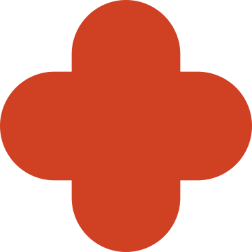 Red quatrefoil PNG, SVG