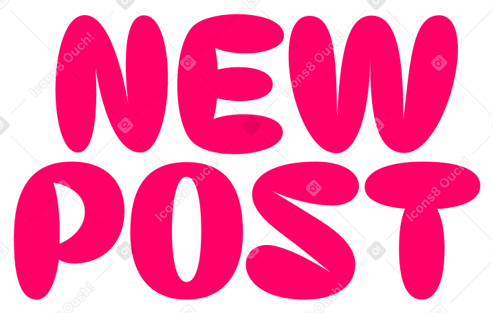 lettering new post PNG, SVG