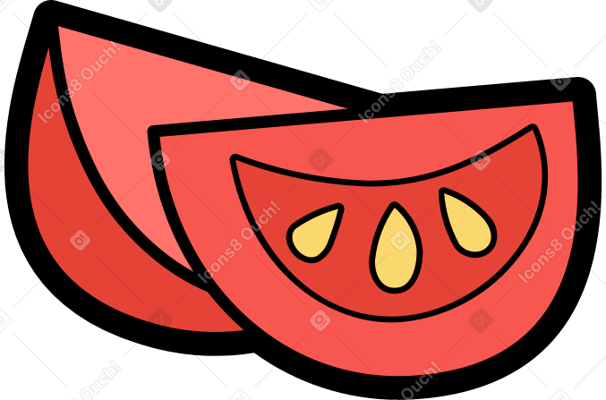 tomato slices Illustration in PNG, SVG