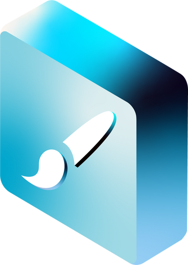 isometric icon of graphical brush tool PNG, SVG