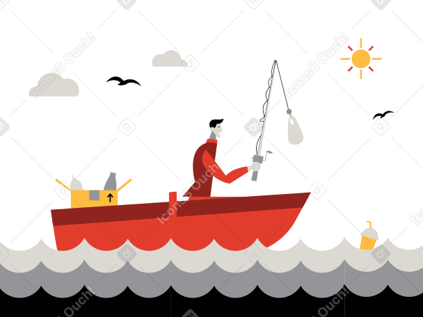 Modern catch Illustration in PNG, SVG