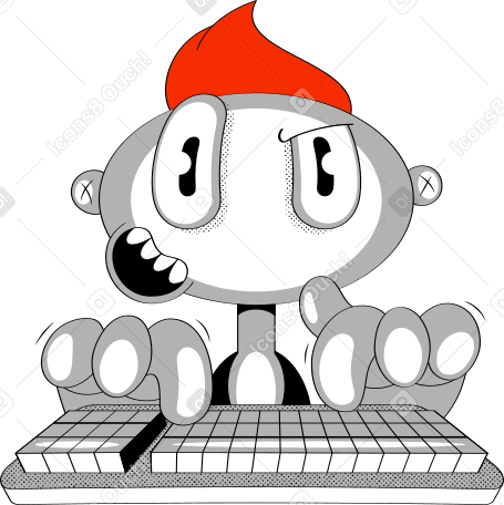 man with keyboard PNG, SVG