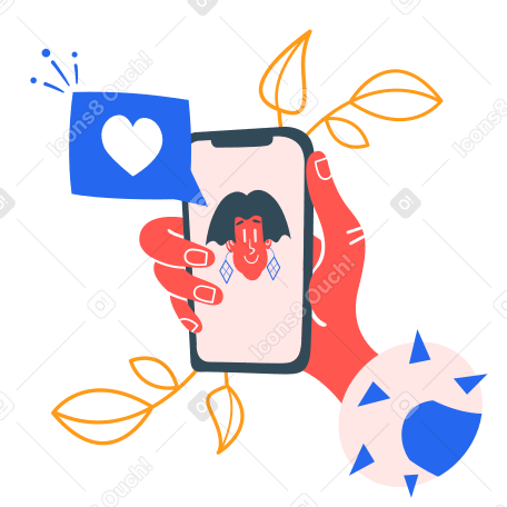 Love message Illustration in PNG, SVG