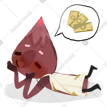 Dreaming of money PNG, SVG