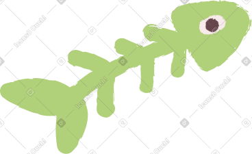 鱼骨架 PNG, SVG