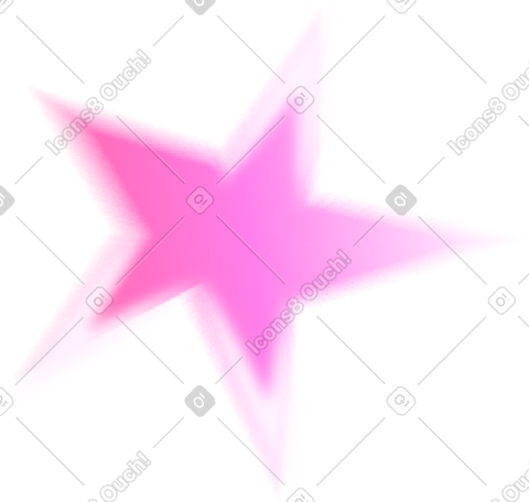 毛茸茸的粉红星星 PNG, SVG