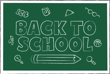 lettering back to school with chalk effects and board text PNG, SVG