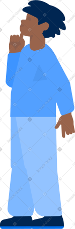 男孩站着抬头看 PNG, SVG