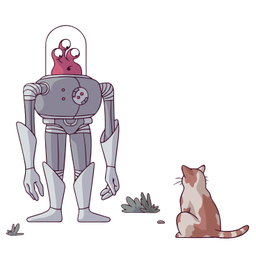 Alienígena conhece um gato PNG, SVG