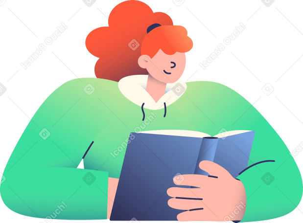 读书的女孩 PNG, SVG