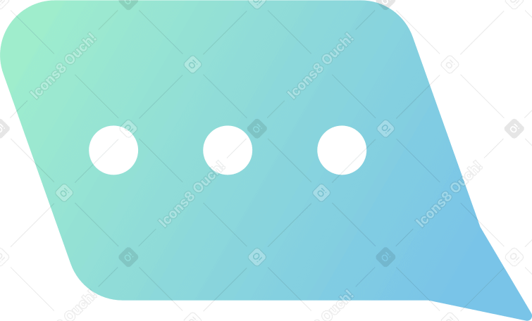 blue message notification bubble PNG, SVG