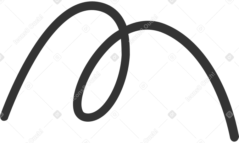 curly line black Illustration in PNG, SVG