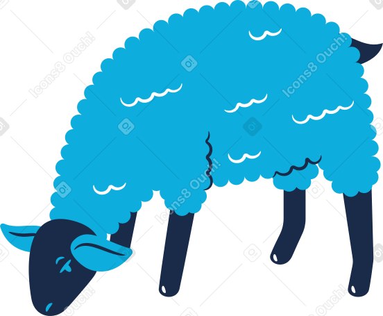 Mouton bleu PNG, SVG