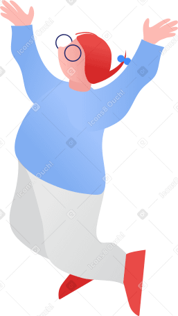fat girl jumping PNG, SVG