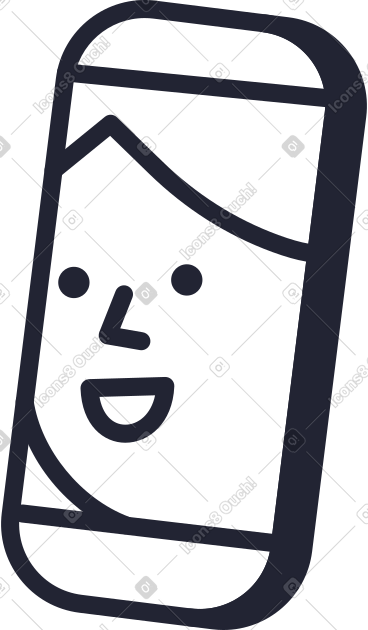 Phone selfie woman PNG, SVG