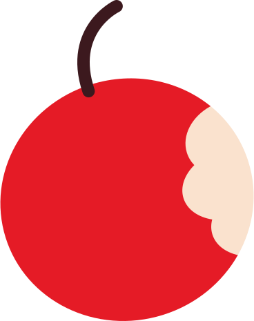 pomme rouge croquée PNG, SVG