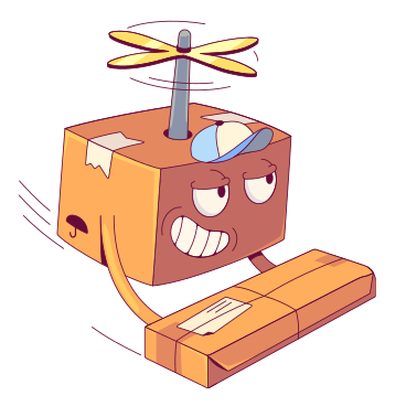 Automated delivery animated illustration in GIF, Lottie (JSON), AE