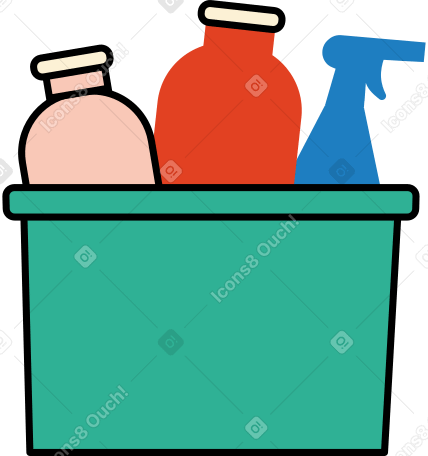 cleaning kit Illustration in PNG, SVG
