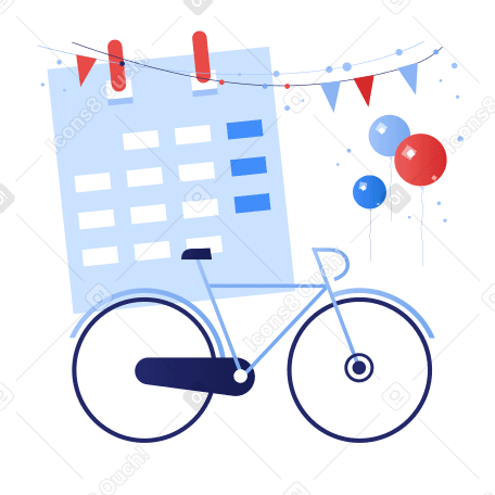 International bicycle day Illustration in PNG, SVG