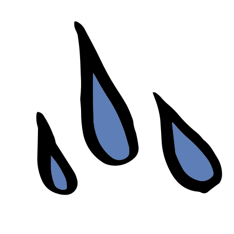 three blue drops Illustration in PNG, SVG