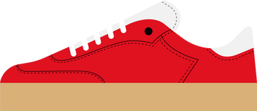 Scarpa da ginnastica rossa PNG, SVG