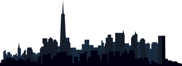 Abendsilhouette der stadt PNG, SVG