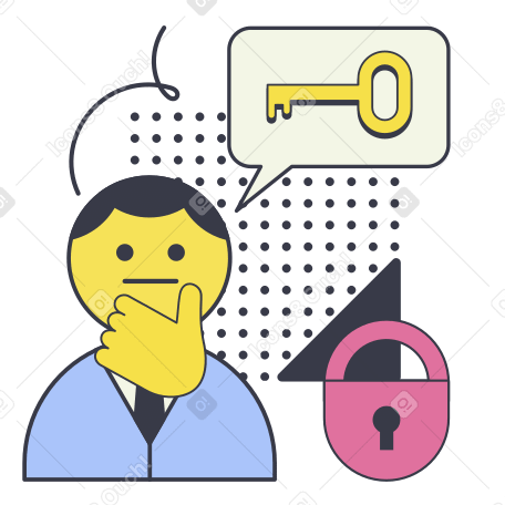 Password recovery Illustration in PNG, SVG