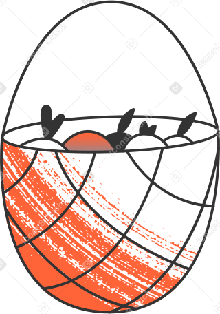 basket with fruits Illustration in PNG, SVG
