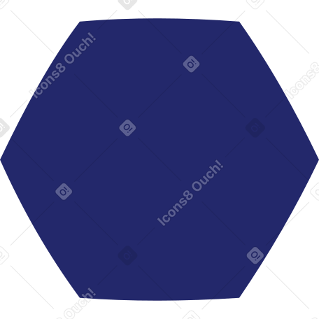 hexagon dark blue PNG, SVG